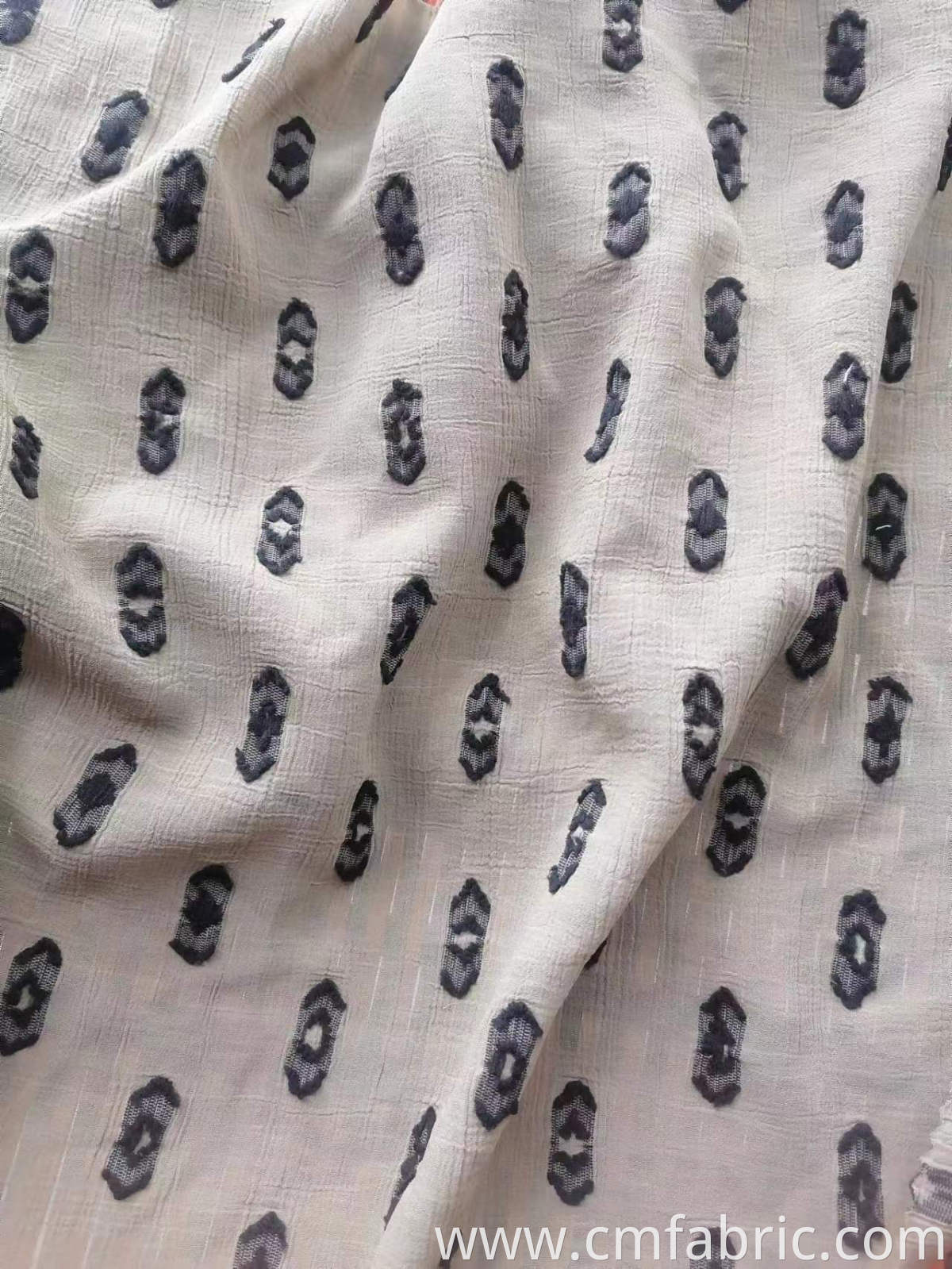 Polyester swiss dot fabric